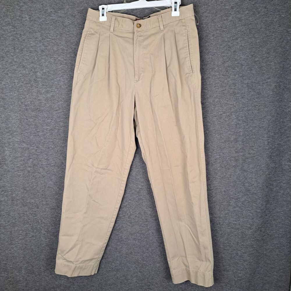 Mens Chaps Ralph Lauren‎ Beige Khaki Pants 30x30 (32x30 Tag)